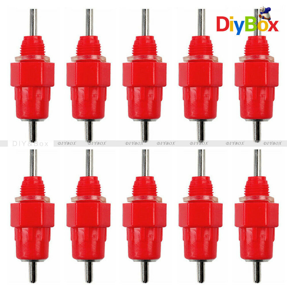 10Pcs Poultry Water Drinking Nipples Duck Chicken Feeding Screw In Drinker A360°
