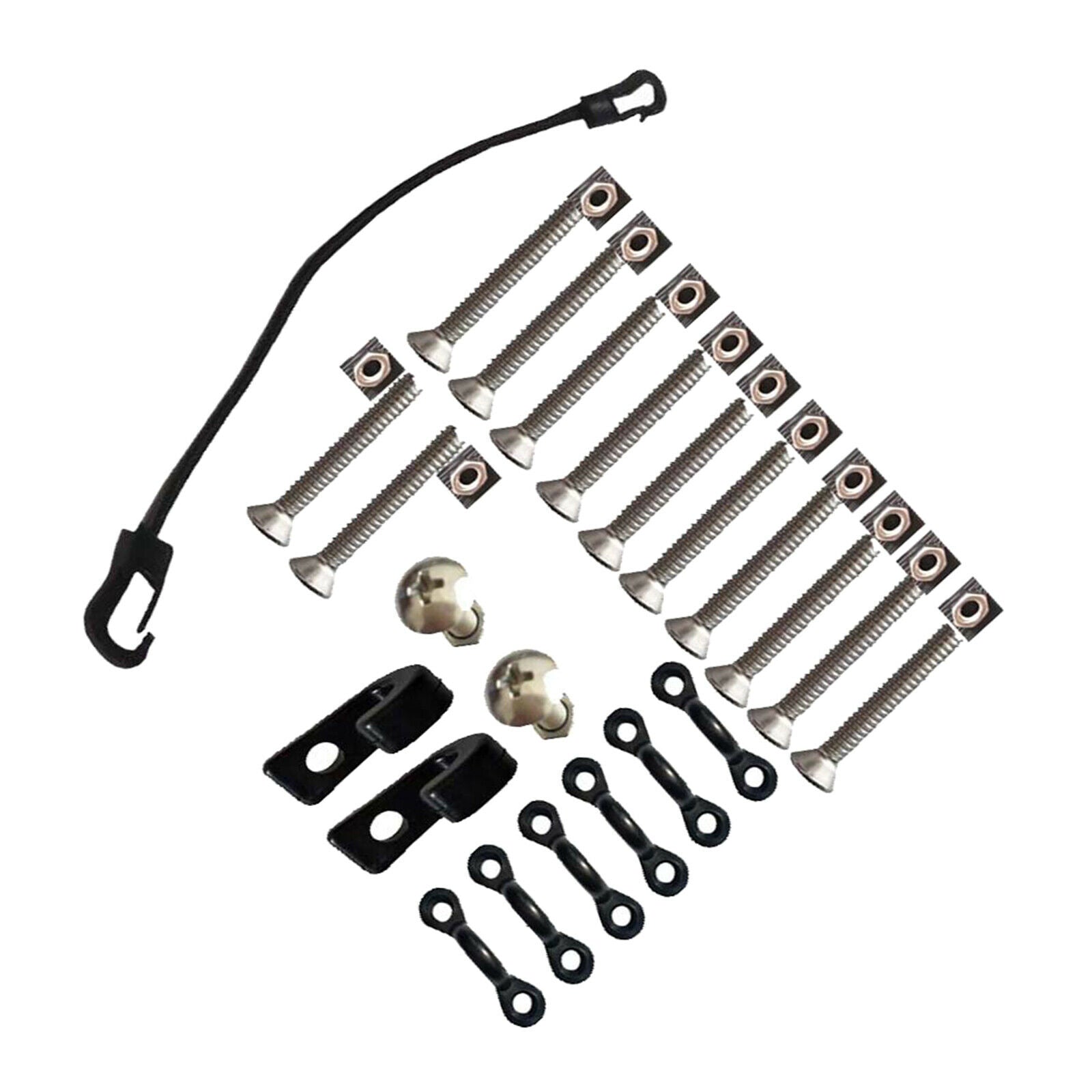 Premium Kayak Bungee Cord Deck Rigging Kit with Screws and J-Hooks, Boat Canoe