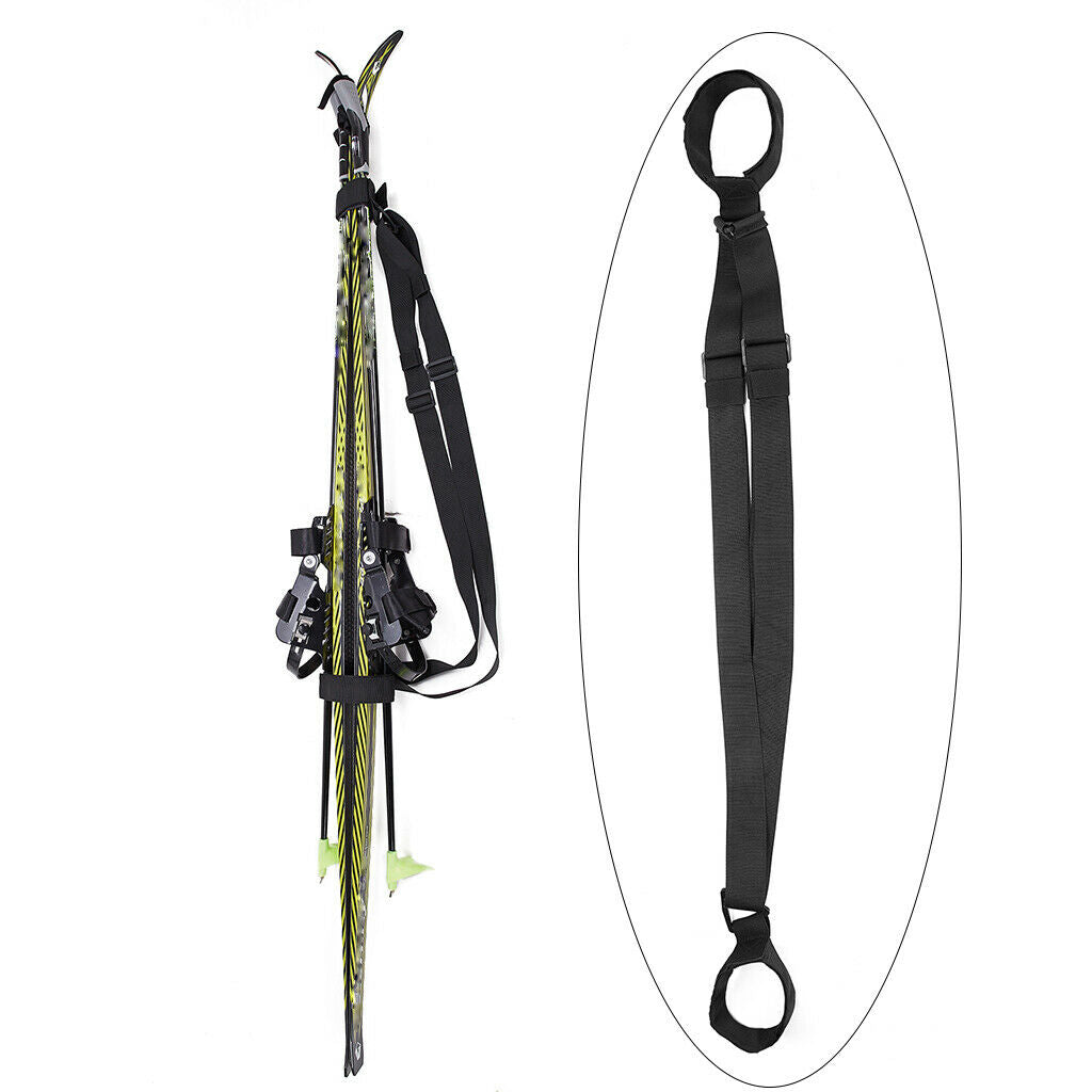 Ski Pole Strap Adjustable Shoulder Strap Lash Hands-Free Skiing Accessories