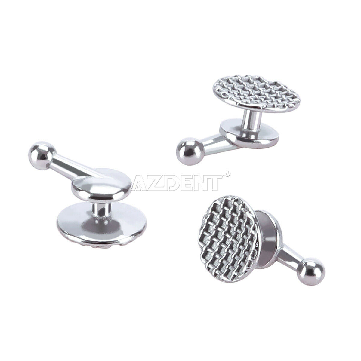 20 X AZDENT Dental Orthodontic Lingual Buttons With Hook Bondable Round Base