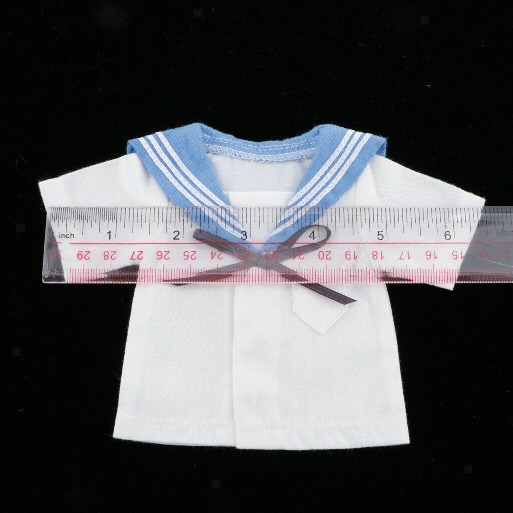 2Set of 1:4 Scale Student Uniform Suit for 18" 17" BJD Dress Accessory