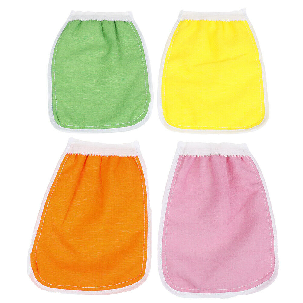 1PC Shower Exfoliator Two-sided Bath Glove Body Cleaning Scrub Mitt Ran..l8