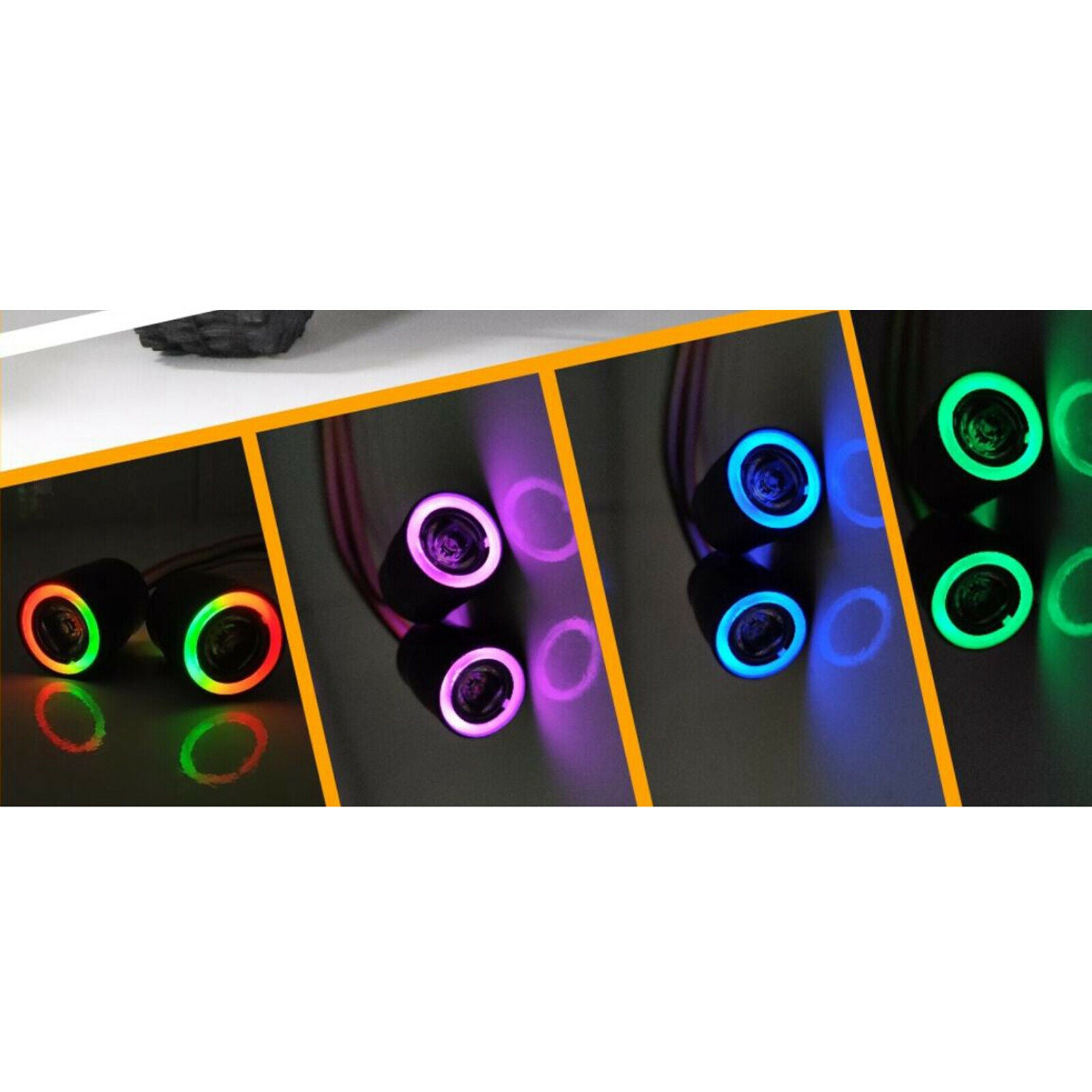 20mm Angel Eyes LED Lamp Headlights for 1:10 Scale RC Crawler Upgrade Parts