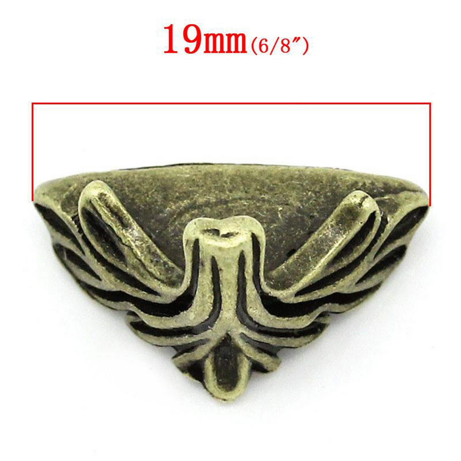30x Durable Decorative Bronze Metal Cabinet Box Edge Corner Guards Trinket