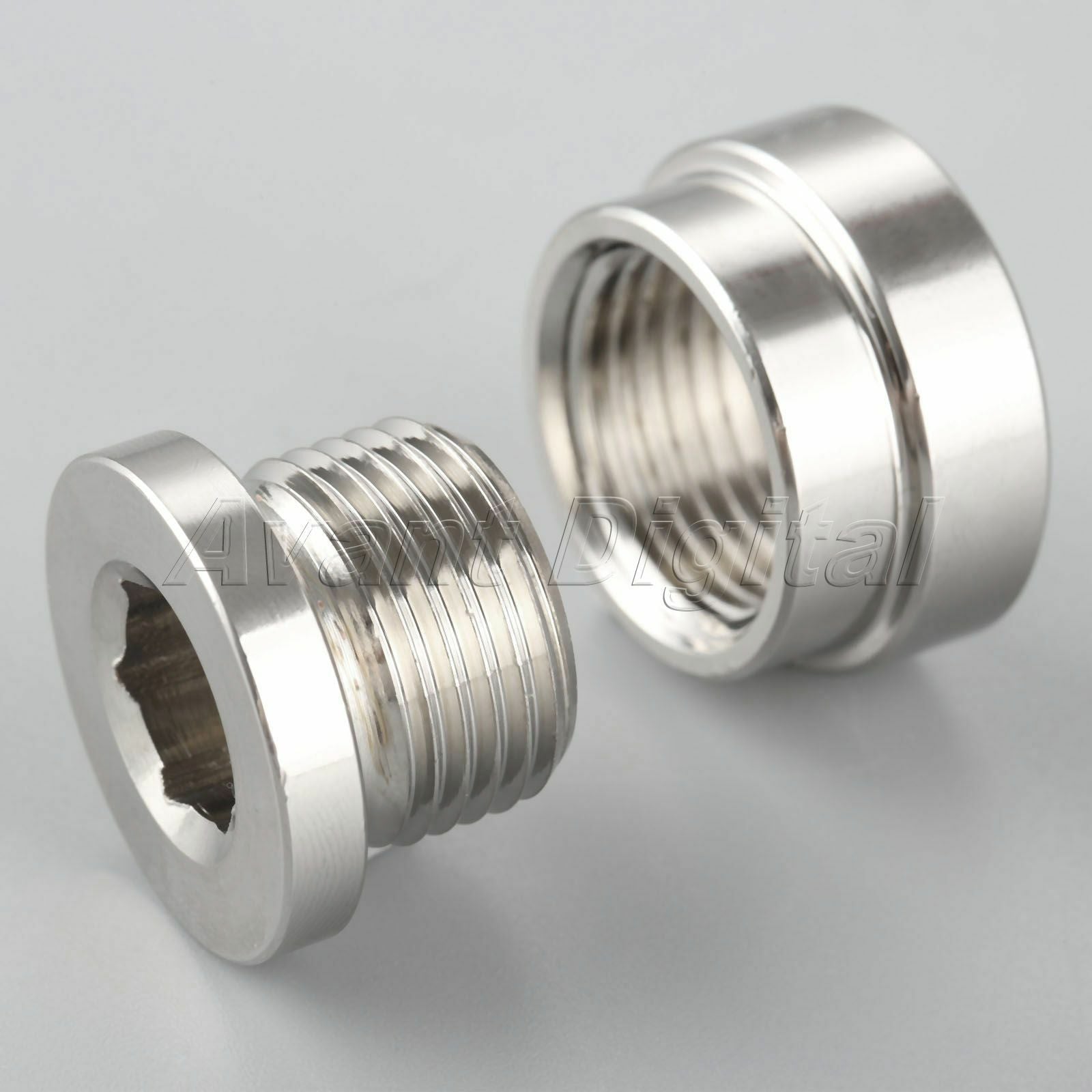 Set O2 Oxygen Sensor Stepped Mounting Boss and Plugs 2 Bungs/2 Plugs M18 X 1.5