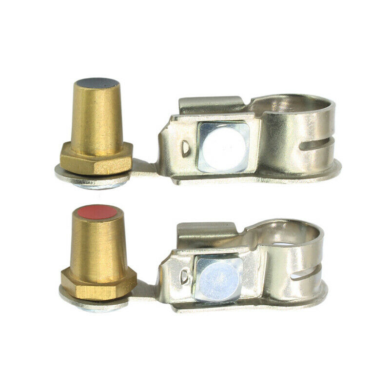 2PCS Car Battery Terminal Clamp Clips Connector Negative Positive with Pile Head