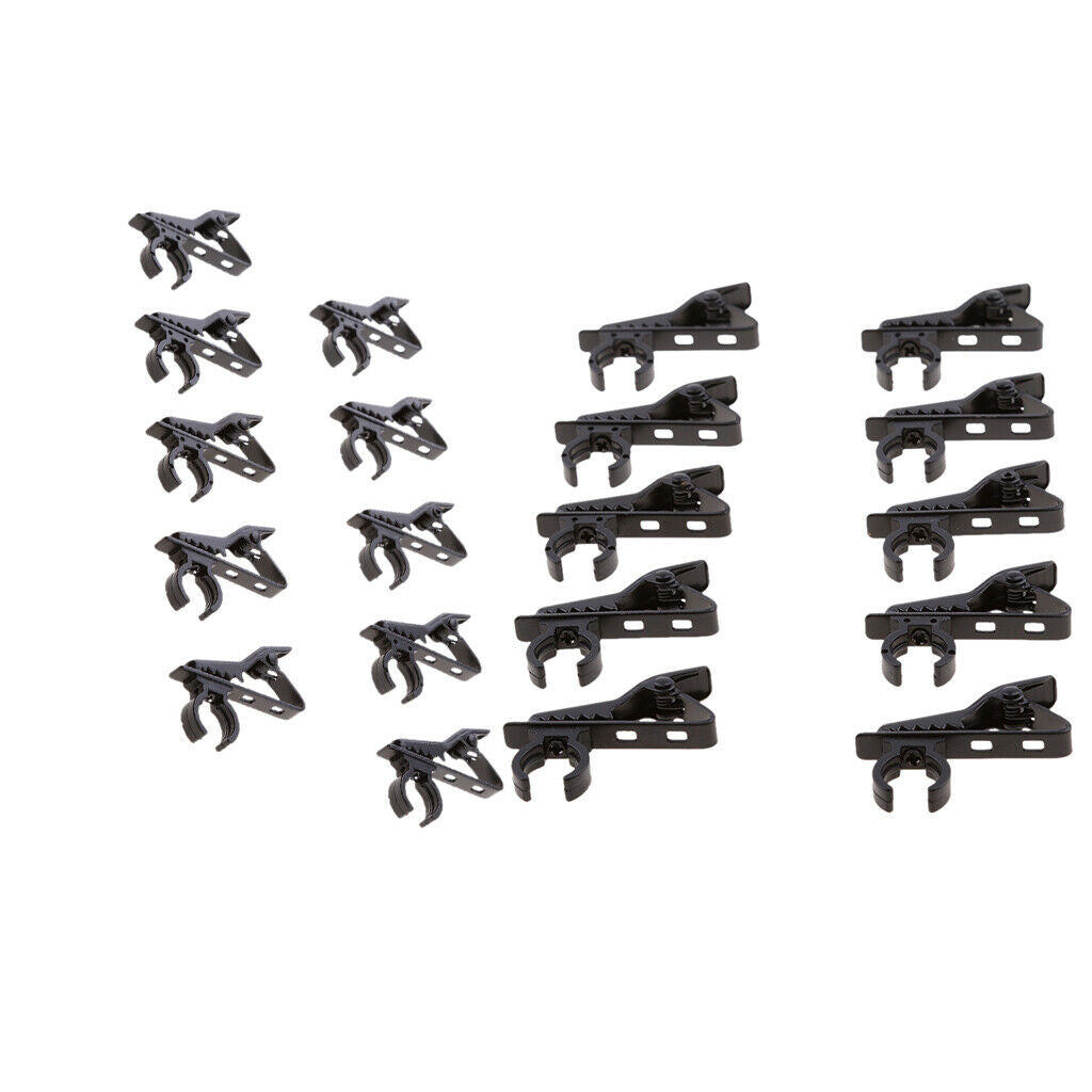 Set of 20  Safe Fabric Clips MIC Collar Clips Dia. 0.5 Inch, 12mm Portable