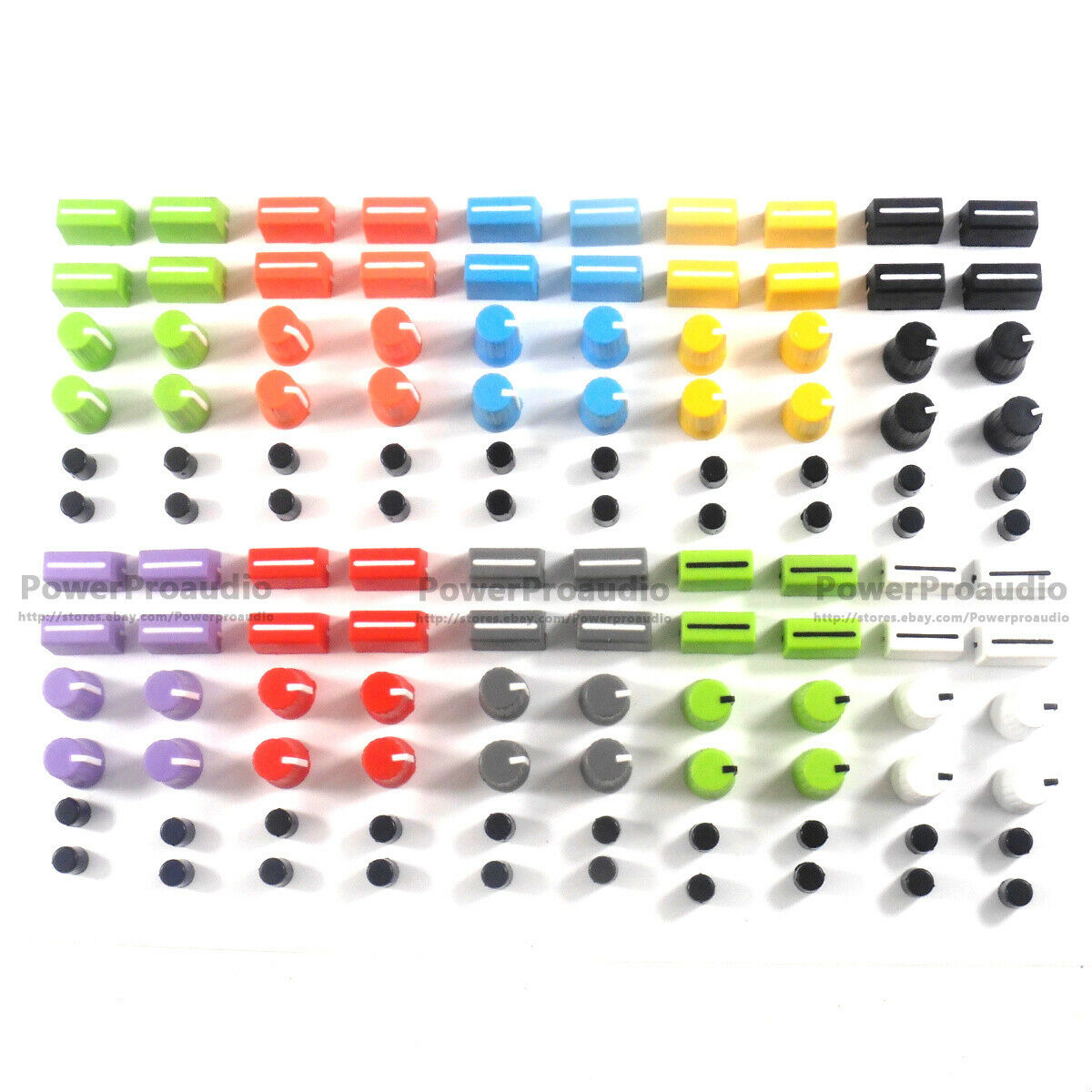 40PCS Rotary Knob+40PCS Fader Cap For Rane Mixer TTM 57 61 62 64 68