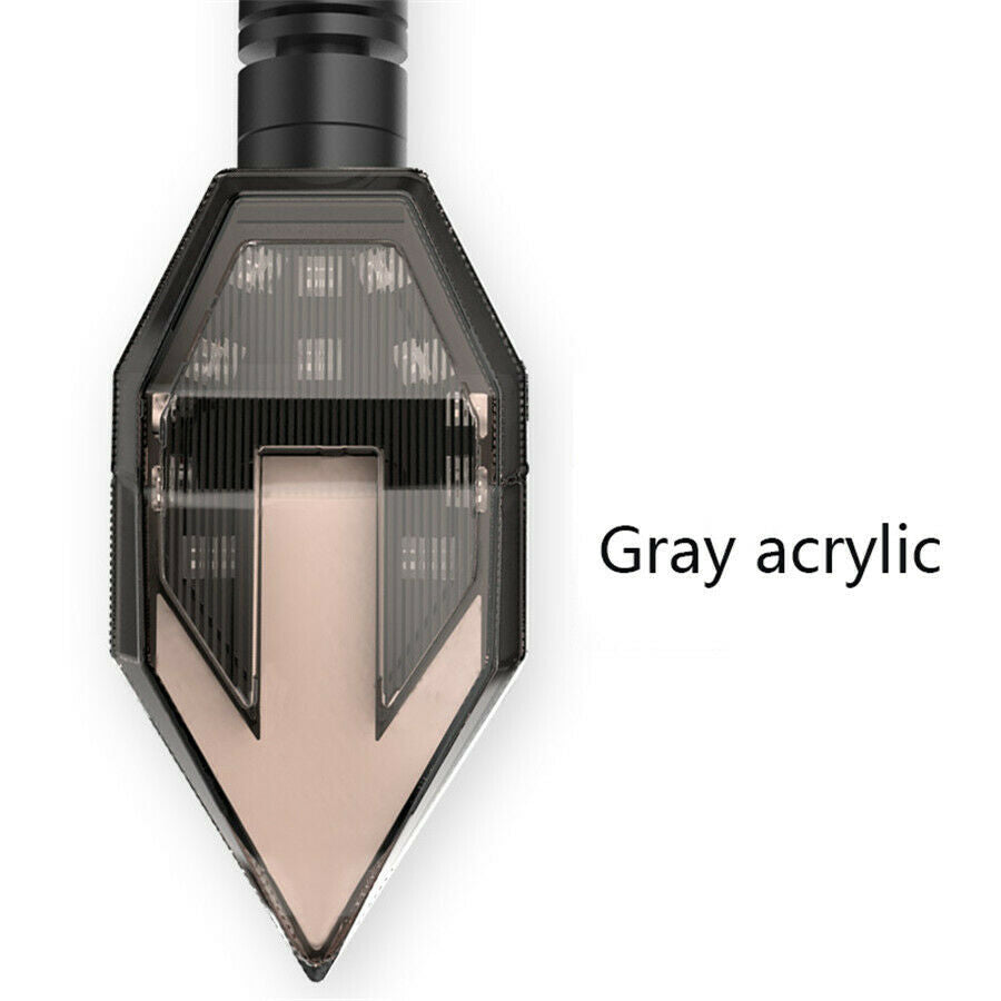 Motorcycle Arrow Dual Color Turn signals lights LED Daytime Lamp Universal 2PCS