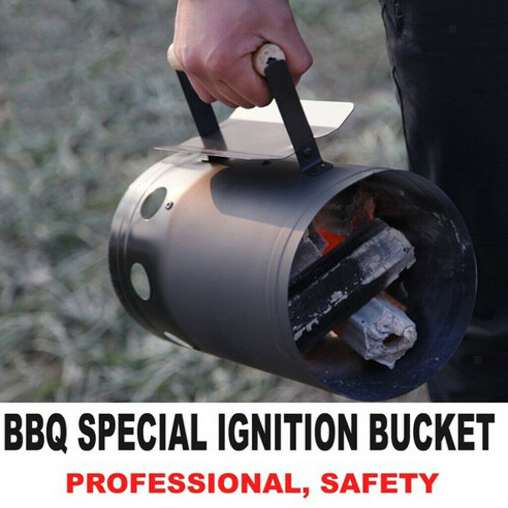 1x Chimney Charcoal Starter Lighting Kit Light Quickly Barbecue BBQ Lighter Kit