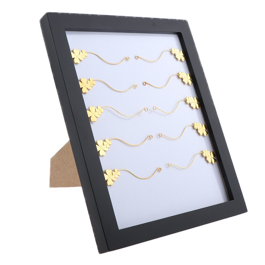 Wood Frame False Eyelash Storage Case Lash Extension Organizer Display Stand F