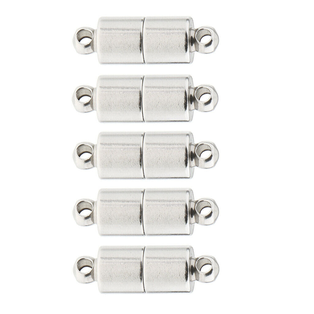 5x Tube Magnetic Lock Jewelry Clasp End   for Leather Cord Bracelet