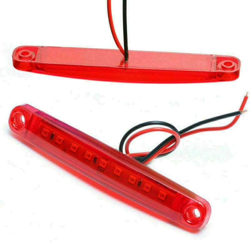50x Red LED Side Marker Lamp Clearance Trailer Light Indicators Truck Van 12/24V