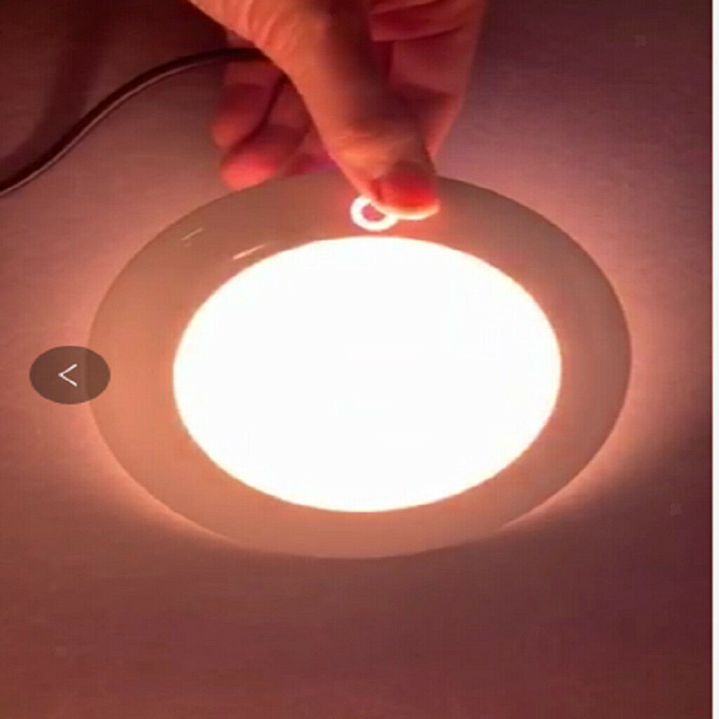 Waterproof RV Ceiling Roof Reading LED Light 10-30V 390LM 2900-3200K 4inch