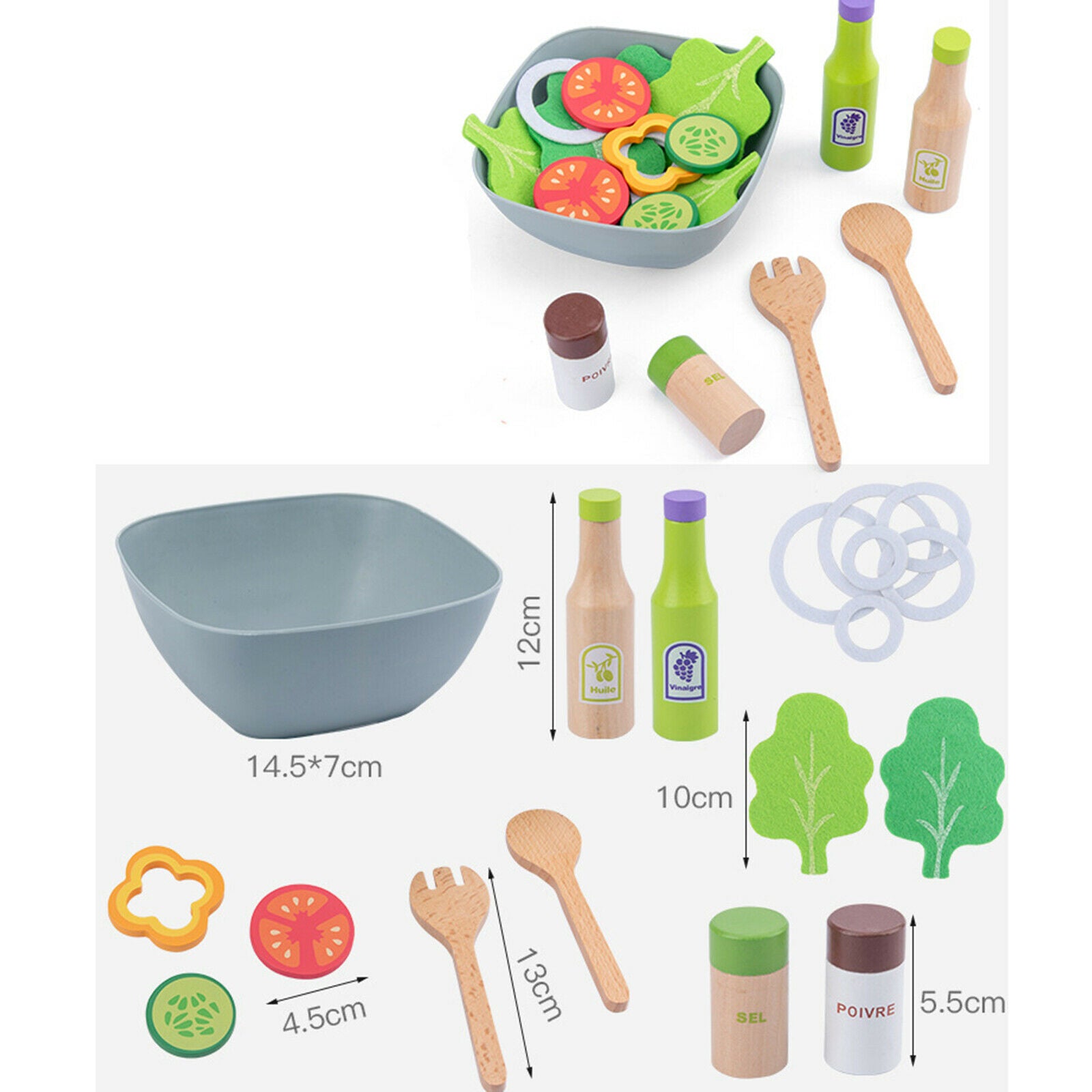 Game Simulation Kitchen Fruit Vegetable Salad Making Learning Toys Gift for Kids