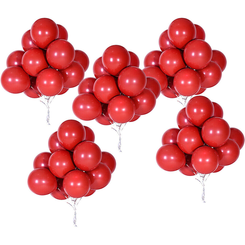 50 Pieces Romantic Latex Balloon Photo Props Wedding Birthday Red Decor