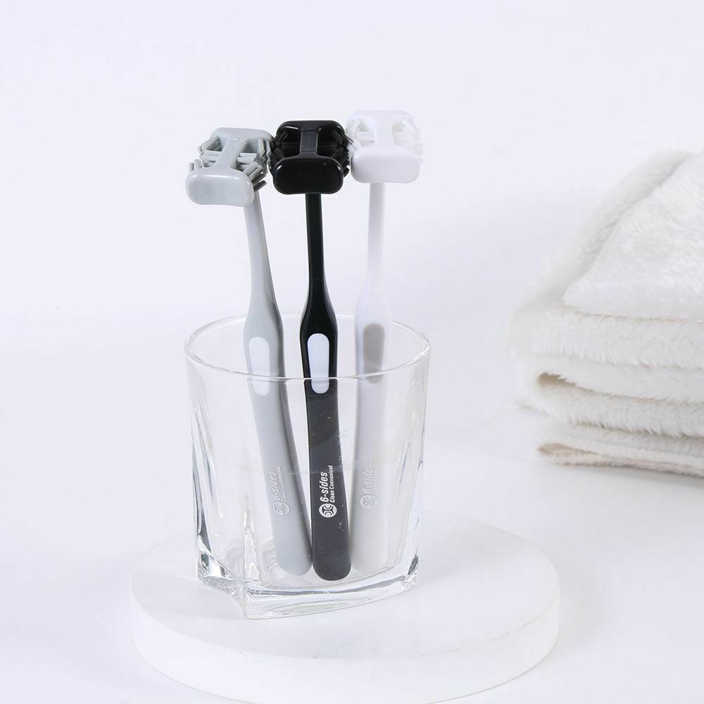 Angle Wrapped All-round Household Cleaning Six-sided Toothbrush Care Soft Hair