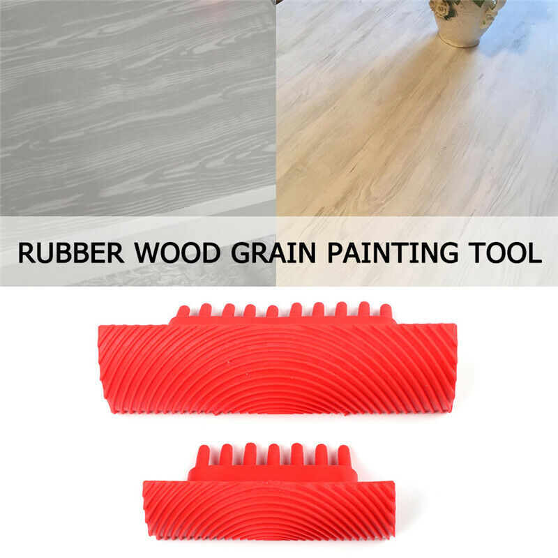Rubber Imitation Wood Grain Paint Roller Brush Wall Painting Sets Wall TextureY5