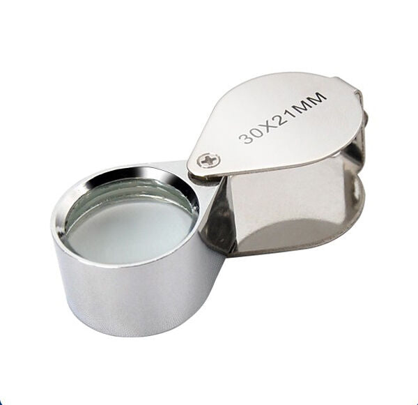 Portable Jewellers Pocket Lens 30X 21mm Loupe Magnifying Eye  Glass Magnifier TL