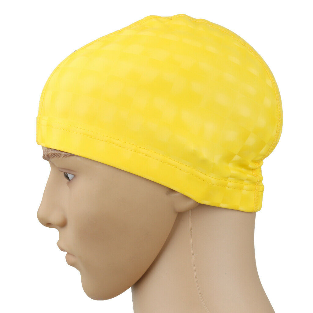 Unisex Waterproof Breathable Swimming   for Long Hair Short Hair Yellow