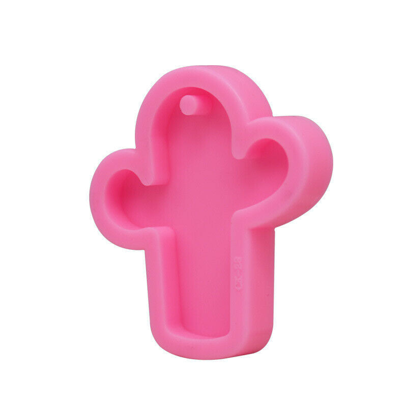 Cactus Silicone Mold DIY Keychain Pendant Jewelry Epoxy Crystal Casting Craft
