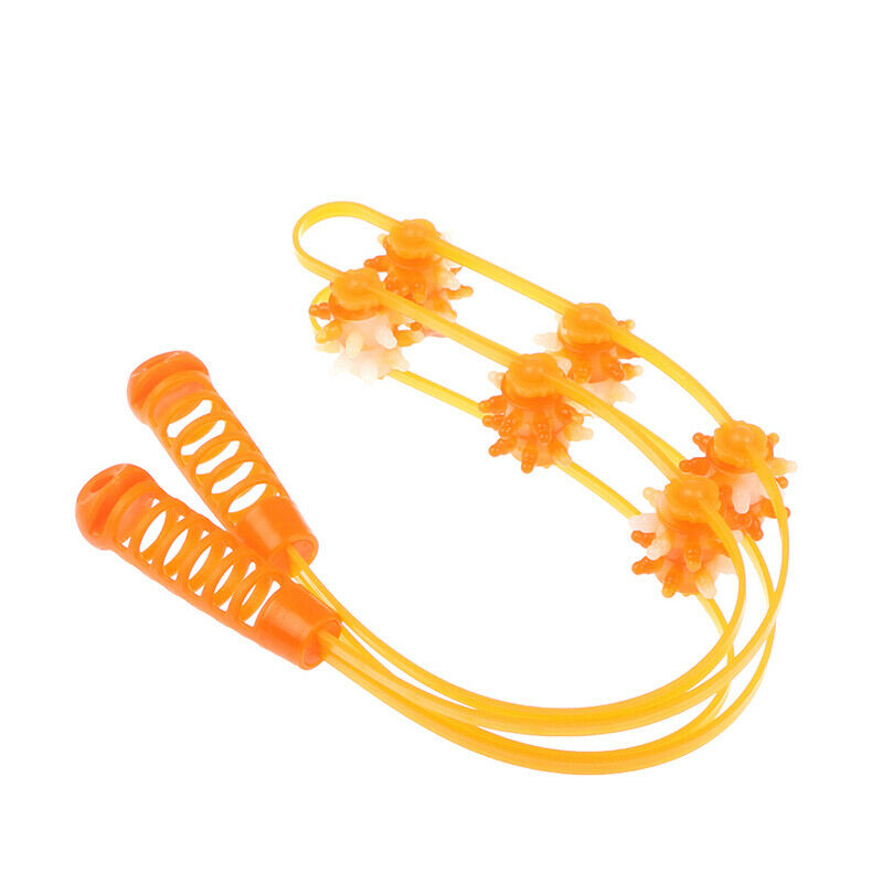 6Balls Massager Back Puller Strip Handheld Roller Massage Shoulder Neck W.l8