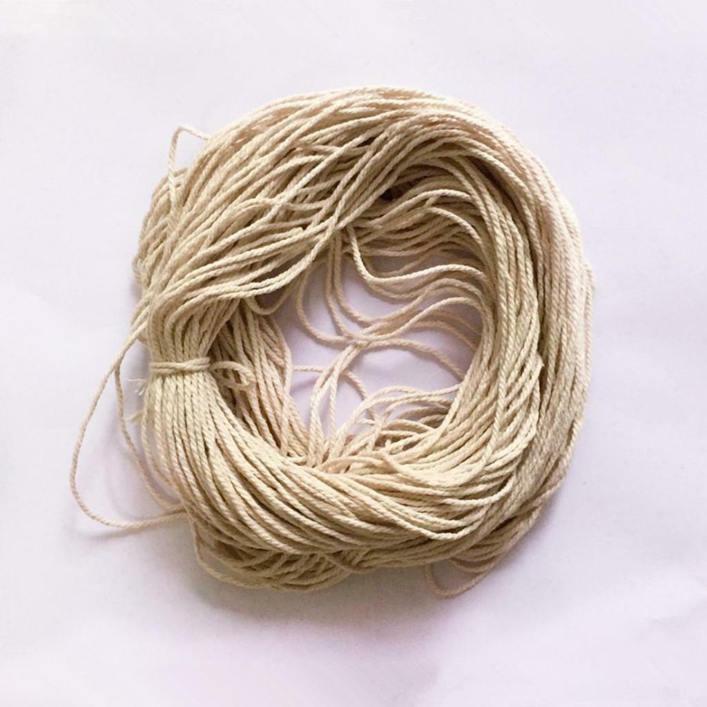 50m Nature DIY Braided Cotton Rope String Cord Dress Craft Wedding Decor
