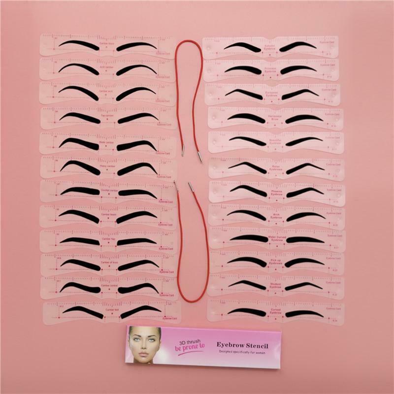 Eyebrow Stencils Kit 24 Pieces Eyebrow Shaping Tool Eyebrow Grooming Trimmer Kit
