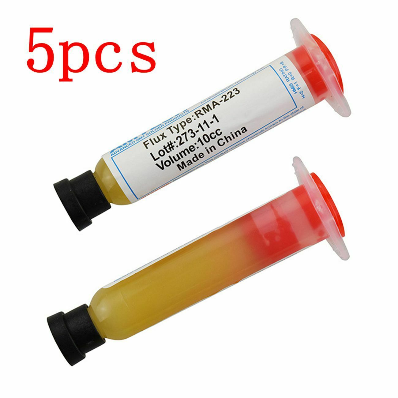 5Pcs/Set BGA SMD Soldering Paste Flux Grease,Volume 10cc, RMA-223