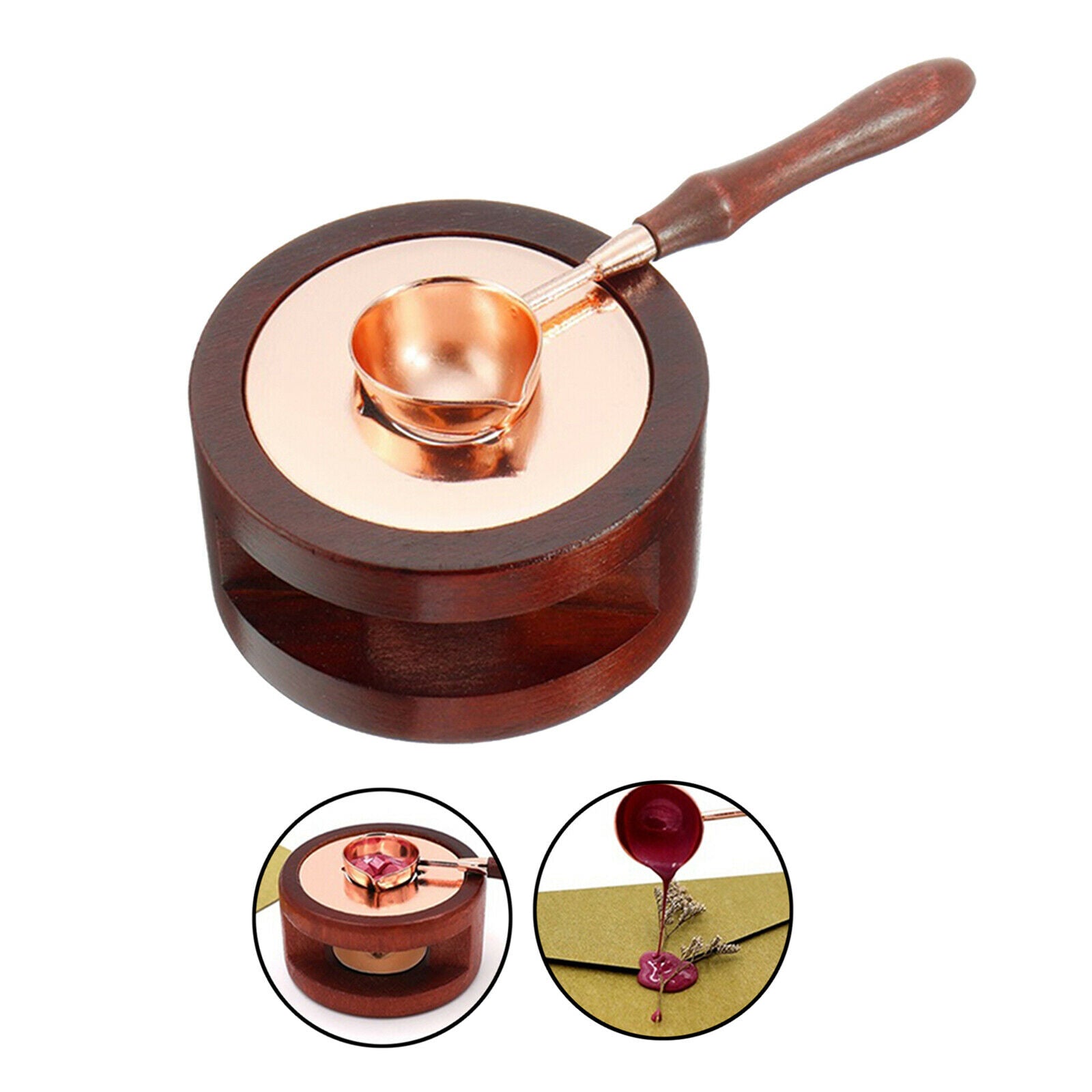 Wax Melting Wax Tripod Furnace Included Wood Handle Sealing Wax Spoon