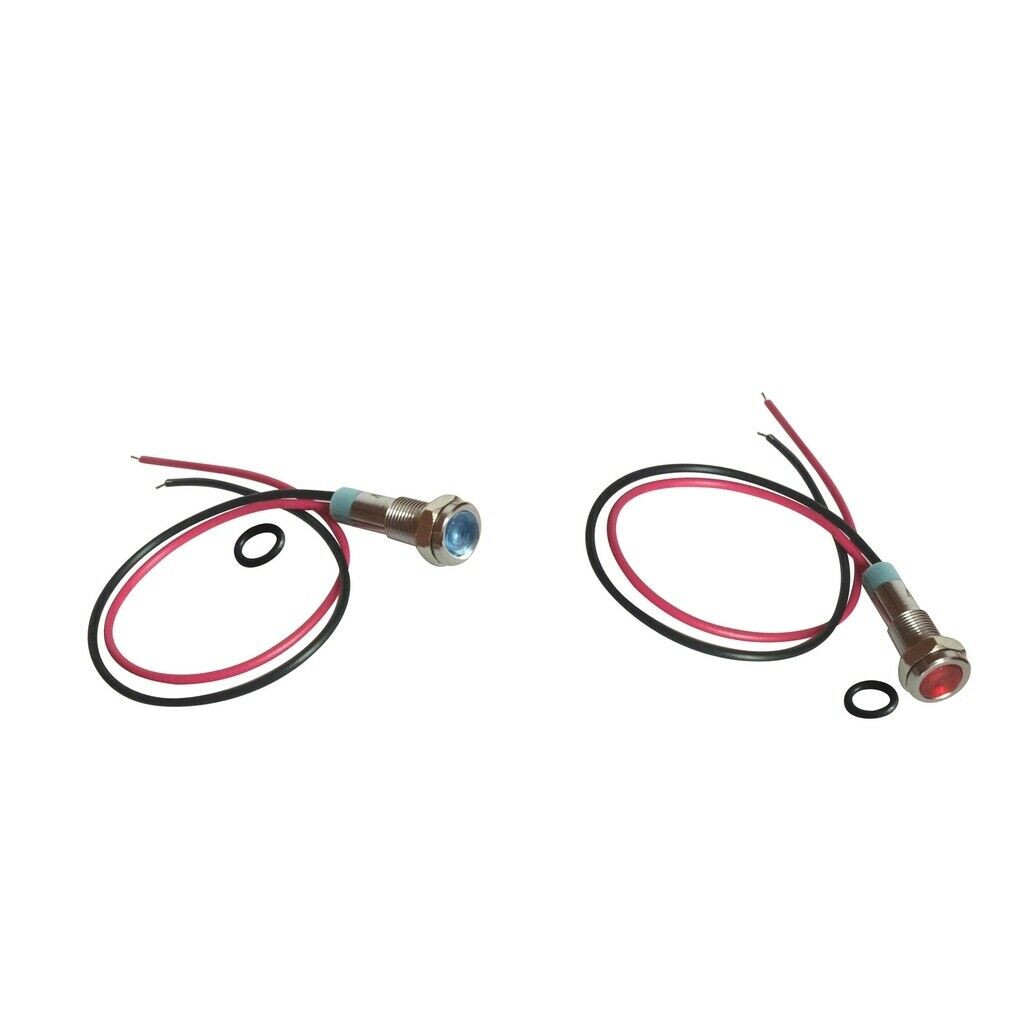 2Pcs 6mm 220V LED Indicator Light Lamp Pilot Dash Car Vehicle Motorcycle Boat