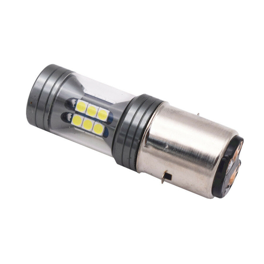 100W 3-Side 22SMD White BA20D Motorcycle Headlight Hi/Lo Beam DRL Driving Light