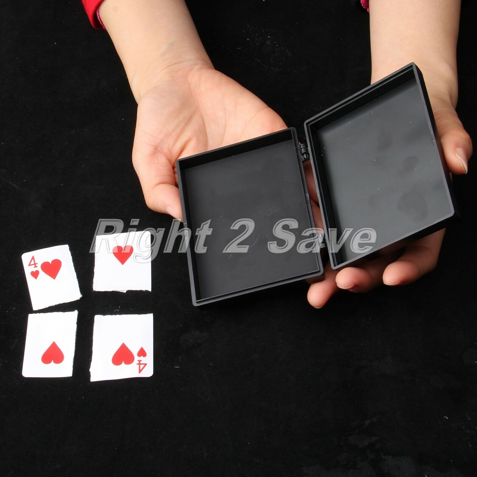 3.94"*2.95"*0.87" Plastic Magic Box Tear off Poker Make Whole Magic Props Tricks