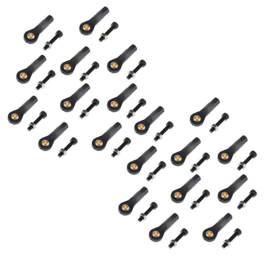 Nylon Link Rod End Ball Joints for 1/10 RC Car Crawler Buggy (Pack of 20pcs)