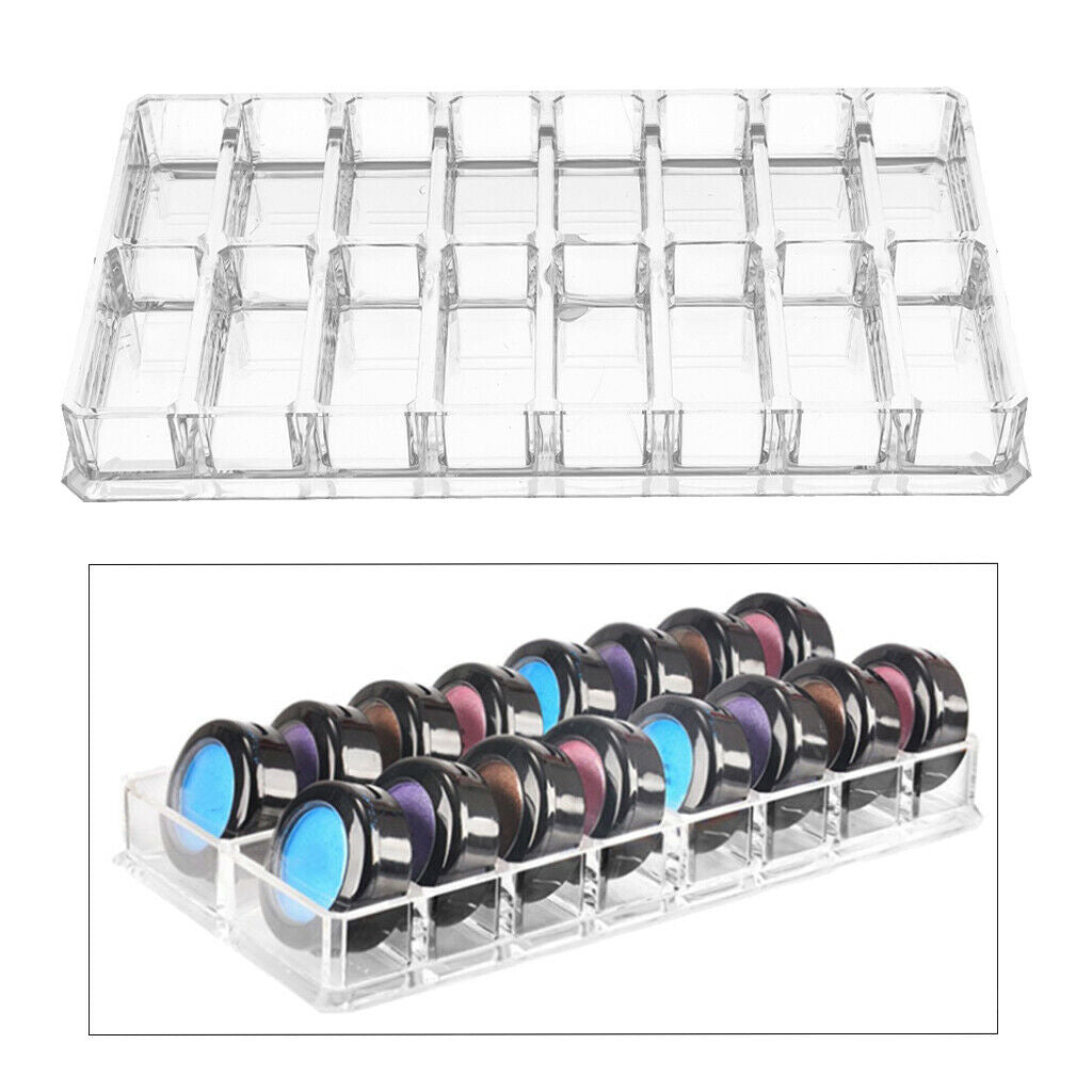 Acrylic Makeup Compact Powder Holder, Blushes, Highlighters Eyeshadow Organizer
