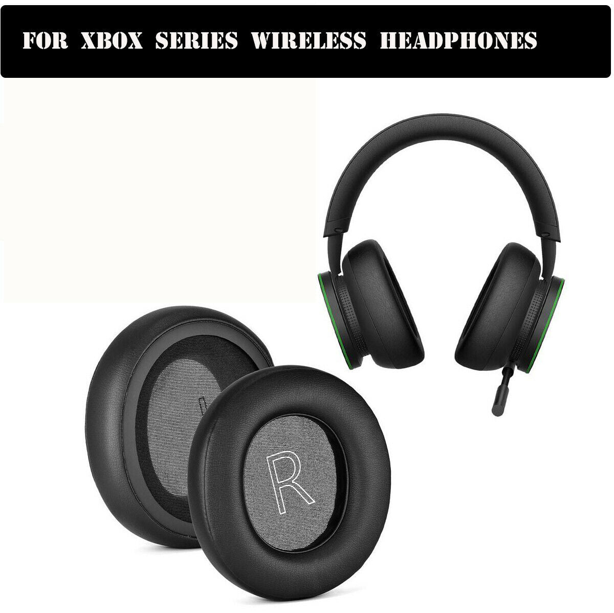 2pcs Leather Ear Pads Cushion For Microsoft Xbox X/S/One Series Wireless Headset