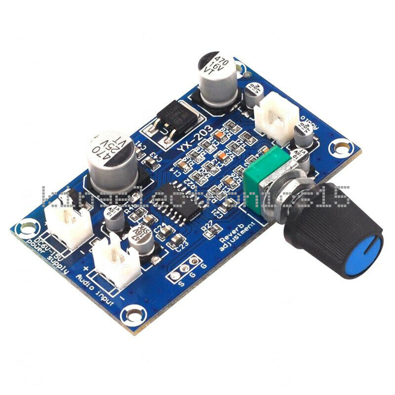 1PCS DC 6V-15V PT2399 Mono Amplifier Preamp Microphone Reverberation Board