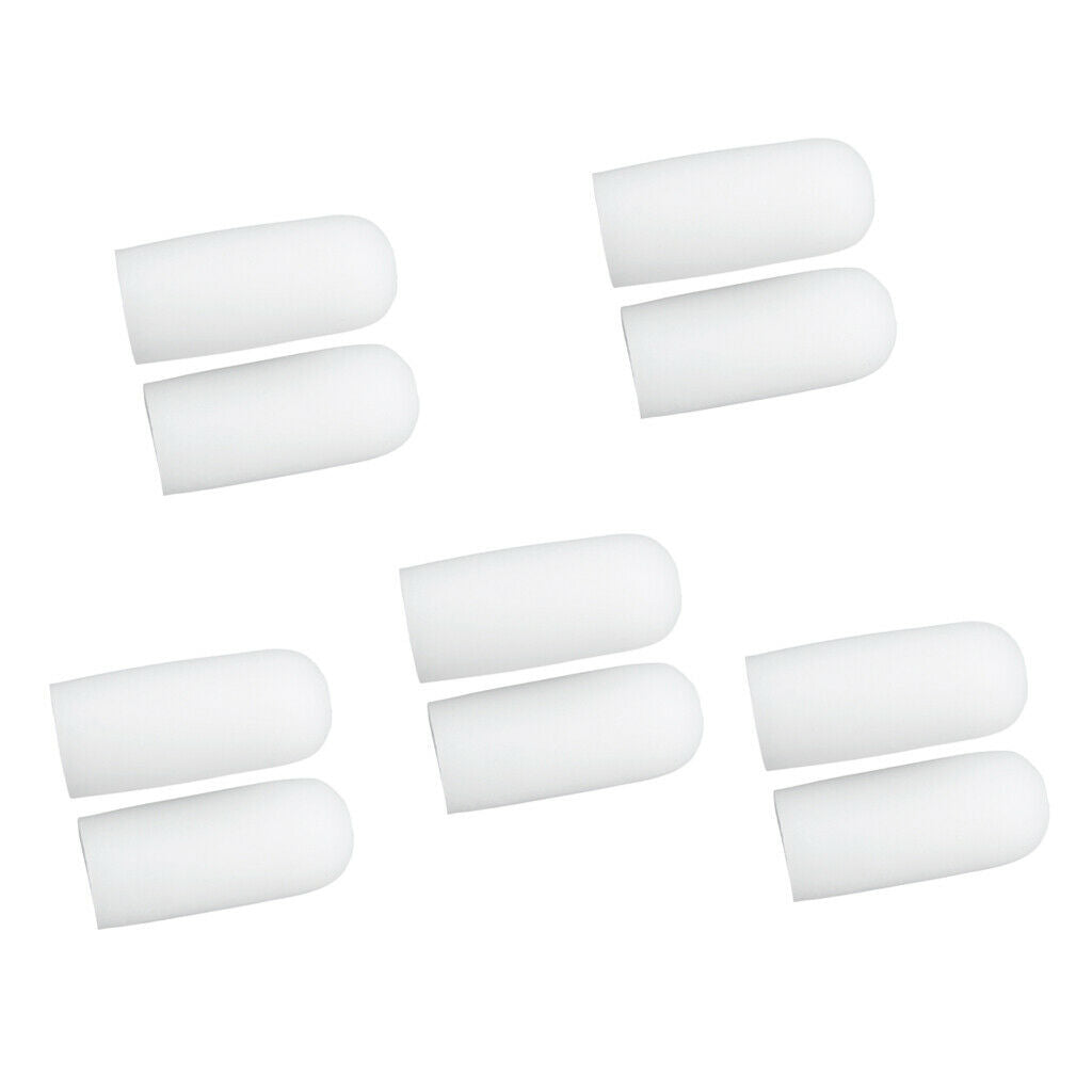 5 Pair Toe Caps Protectors Pads Covers for Ingrown Toenails Blistering White