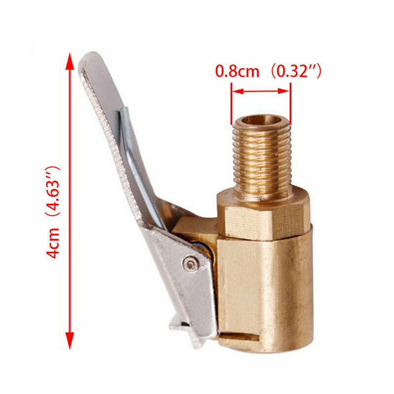 Car 8mm Tyre Wheel Tire Air Chuck Inflator Pump Valve Clip Clamp Connecto.l8