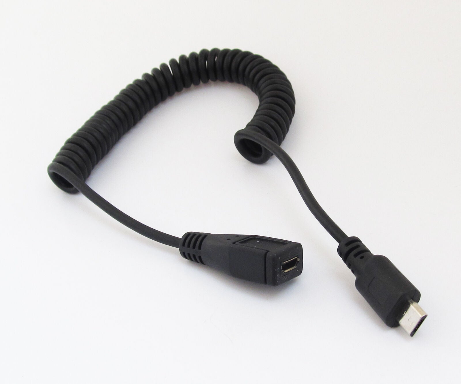 10x 30cm Micro USB 5P 2.0 Male to Female Extension Spring Retractable Data Cable