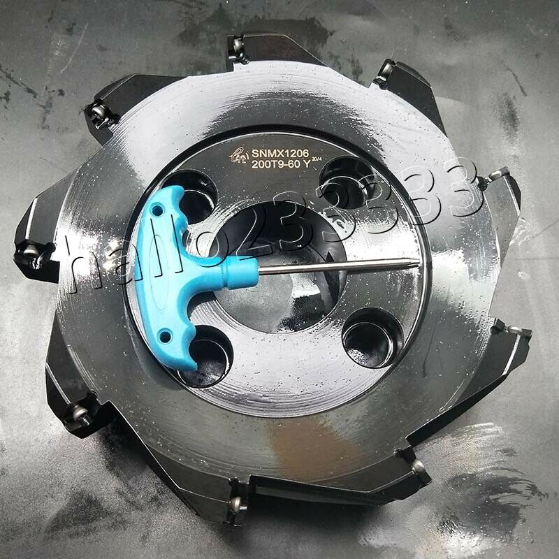 45° SNMX1206-200T9-60 9Flute indexable face milling cutter for SNMX1206 inserts