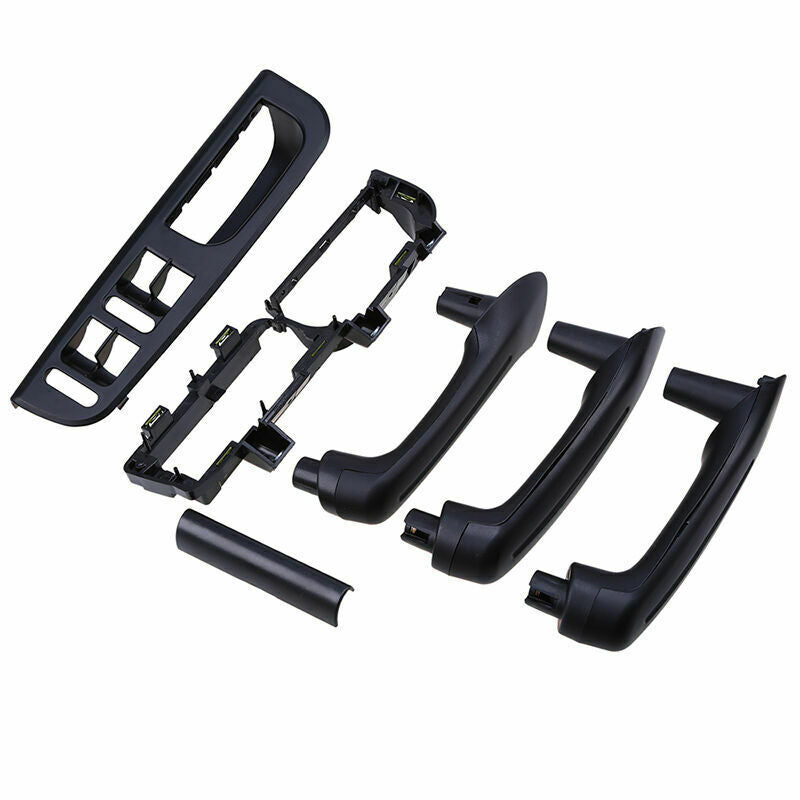 Set Door Grab Handles +Window Switch Bezel & Panel Bracket Fit For VW Bora Golf