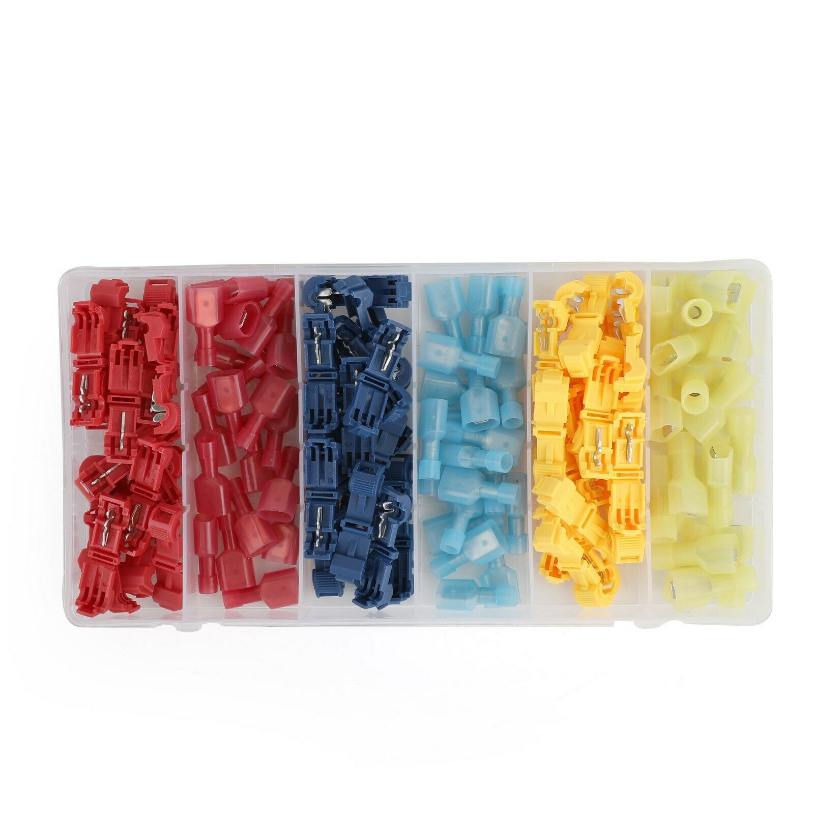 120pcs T Tap Quick Splice Connectors Male Disconnect Wire Crimp Terminals Kit CN