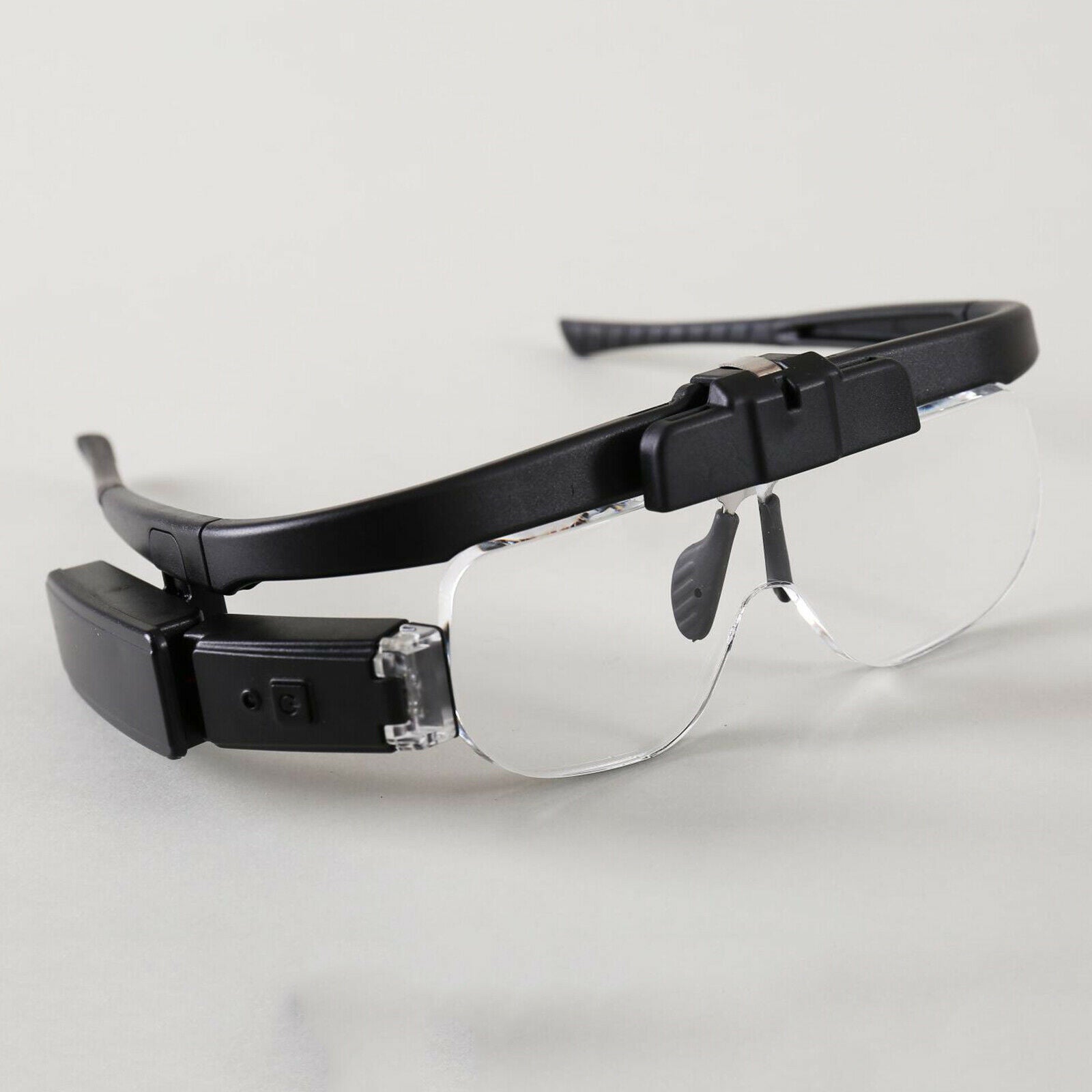 Portable Headband Magnifier w/ LED Light Headset Magnifying Glasses Visor