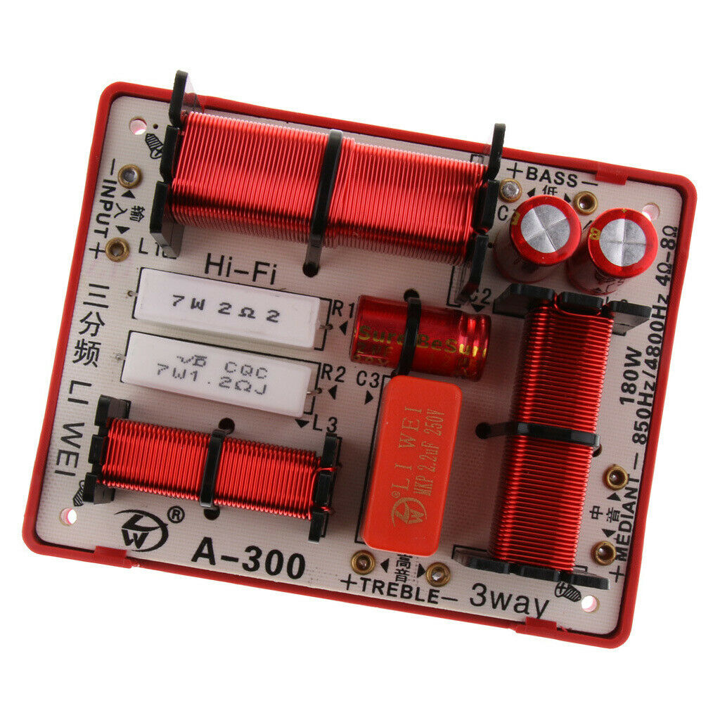 Speakers Frequency Divider 3Way 180W Crossover Filters For Car Home Audio