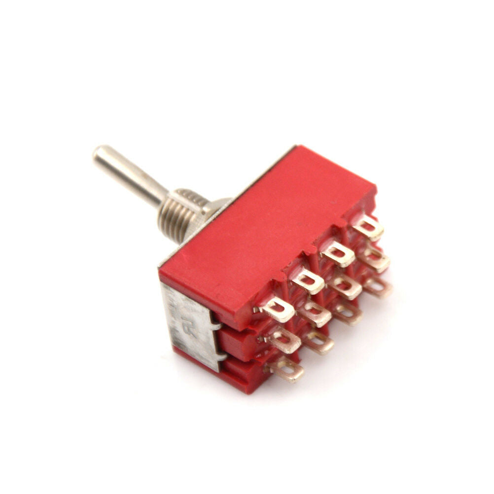 MTS-402 6A/125VAC 2A/250VAC 12 Pin 4PDT ON/ON 2 Position Mini Toggle Switc.l8