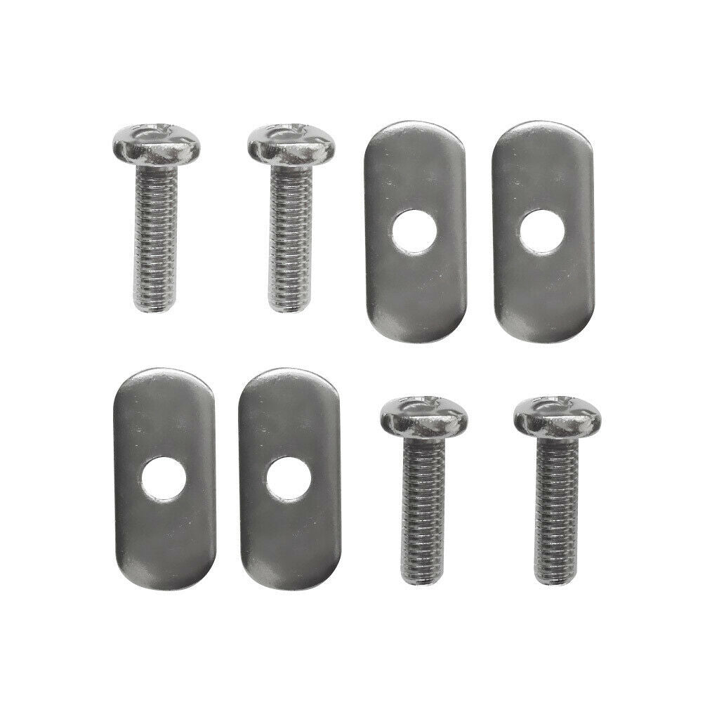 4 Sets Durable Stainless Steel Screws & Nuts Hardware for Kayak Track/ Rail