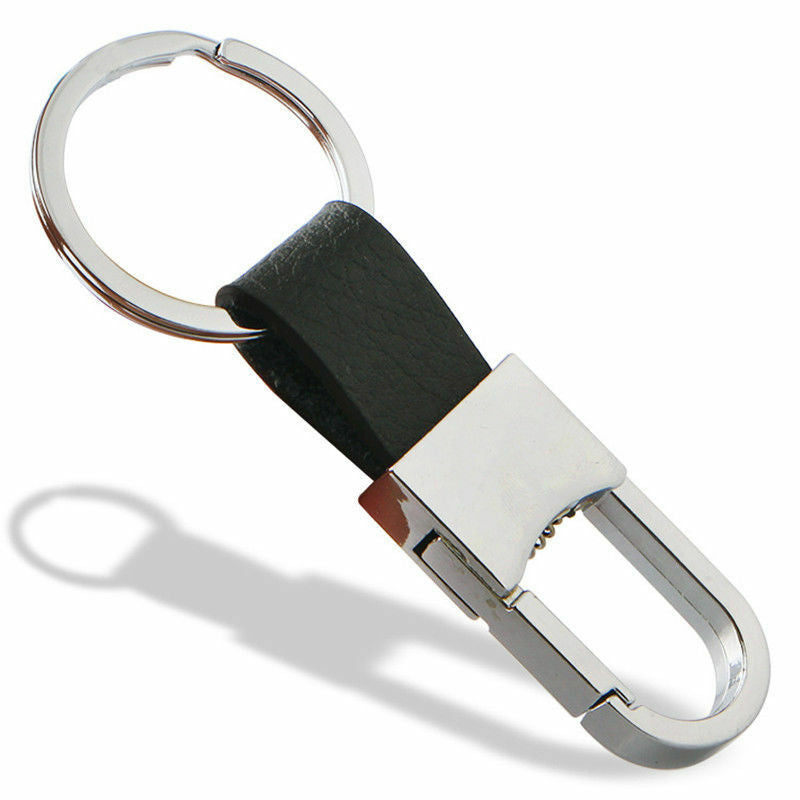Fashion Men Leather Alloy Metal Keyfob Car Keyring Keychain Key Chain Ring Gifts