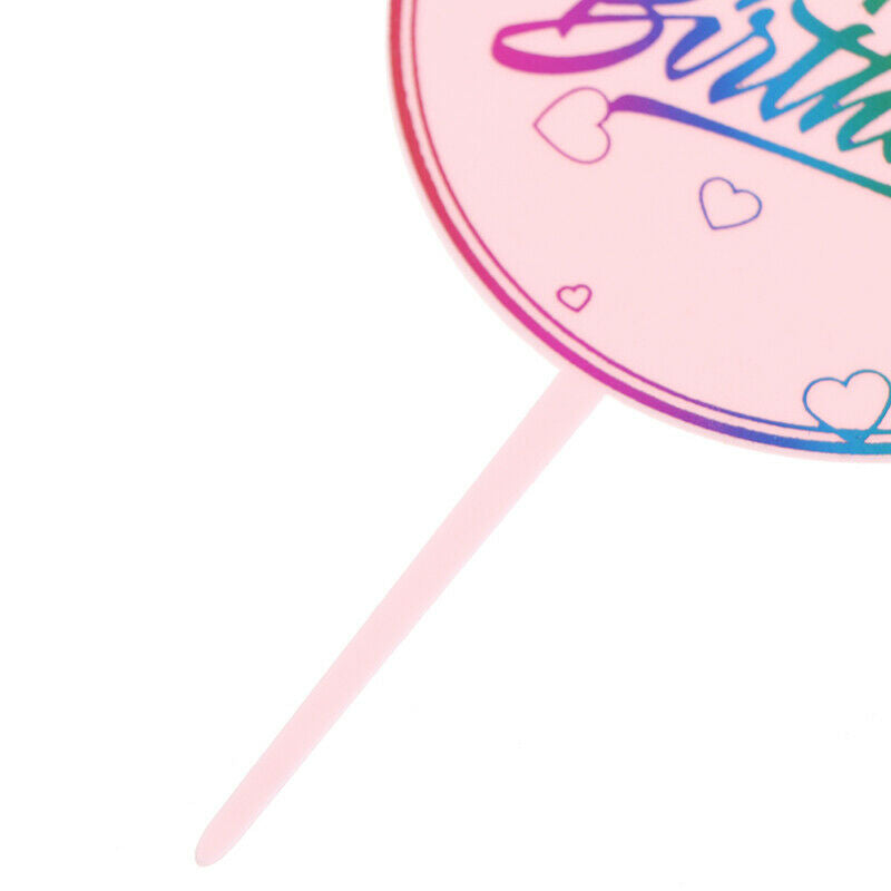 Colorful Printed Happy Birthday Cake Topper Cupcake Toppers for Birthday .l8