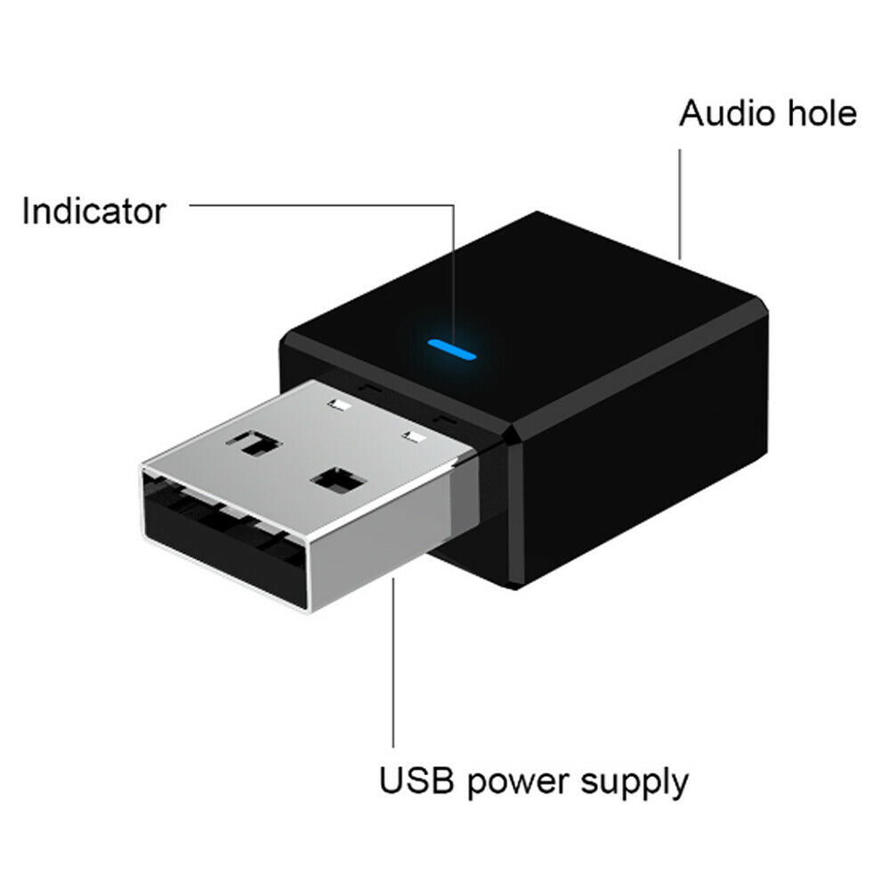 Bluetooth Stereo Wireless Audio Transmitter Receiver USB PC Dongle Adapter!